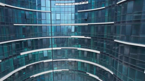 Modern glass building construction Stock Footage 221769818
