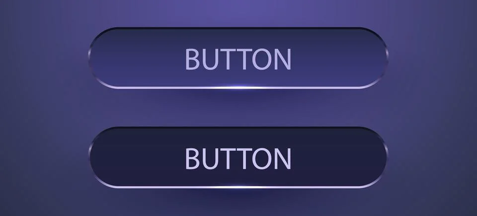Modern glass button set. Stock Illustration