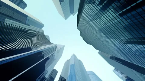 Modern glass offices Stock Footage