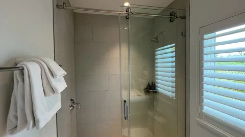 Modern Glass Shower Stock Footage 254907723