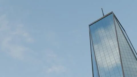 Modern Glass Skyscraper Low-Angle View for Corporate Backgrounds Stock Photos