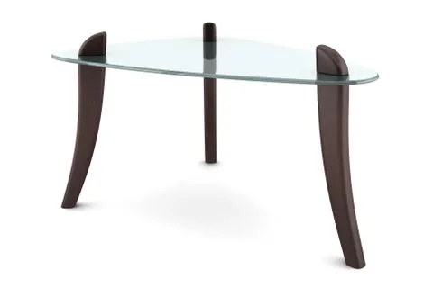 Modern glass table isolated on white background Stock Illustration