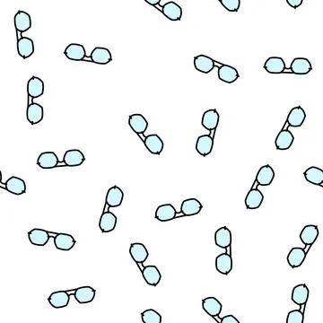 Modern glasses optical vector seamless pattern Stock Illustration