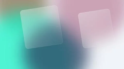 Modern Glassmorphism Background Featuring Two Frosted Glass Squares over So.. Ilustração Stock