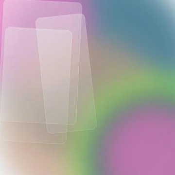 Modern Glassmorphism Background with Frosted Rectangles on Pastel Blur Stock Illustration