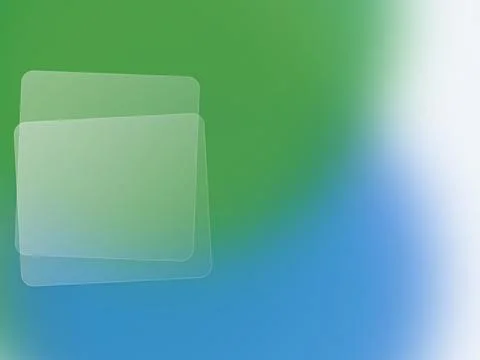 Modern glassmorphism background with frosted translucent panels on green an.. Stock Illustration