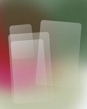 Modern Glassmorphism Background with Frosted Translucent Geometric Cards on.. Stock Illustration