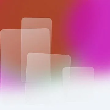 Modern Glassmorphism Background with Frosted Translucent UI Panels on Vibra.. Illustrazione stock