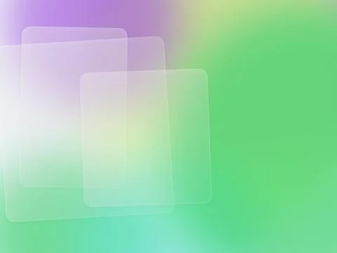 Modern Glassmorphism Background with Translucent Frames on Purple and Green.. イラスト素材