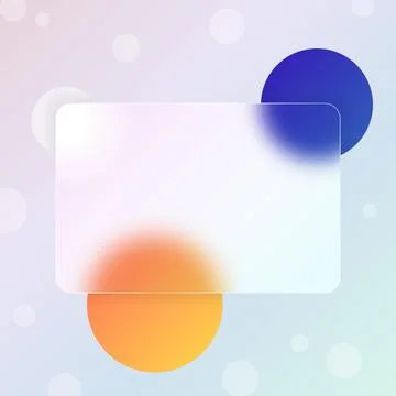 Modern glassmorphism depth glass interface design background. Square banner Stock Illustration