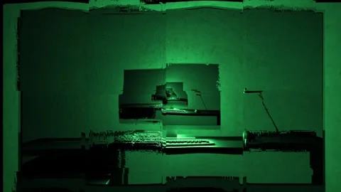 Modern glitch animation of never ending infinity style zoom to monitor scree Stock Footage 246681972