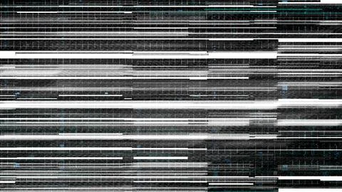 Modern glitch design shows a dynamic digital error effect with a distorted and Stock Illustration