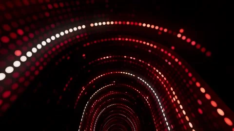 Modern glitch dots flicker tunnel with camera zoom. Digital shiny sparkle sm Video stock 246807730