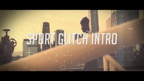 Modern Glitch Promo After Effects stock