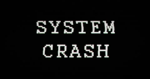 Modern glitch transition with fatal error and system crash text Stock Footage 122015461