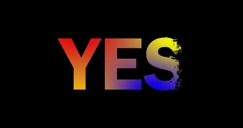 Modern Glitch Transition text animation with Yes Text 4K footage. Vidéo 248832118