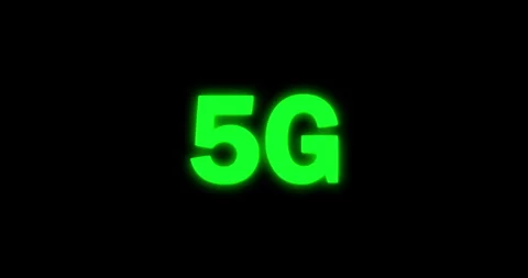 Modern Glitch Transition text animation with 5G Text 4K footage. Stock Footage 251285918