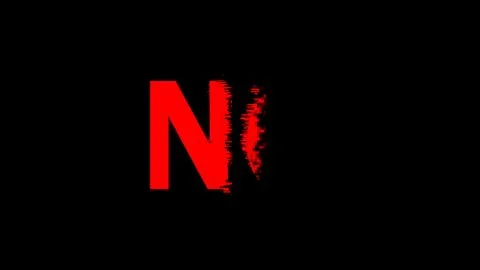 Modern Glitch Transition text animation with No Text 4K footage. イラスト素材
