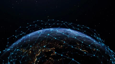 Modern global network telecommunication and internet connection concept 5G 库存影片 334652400
