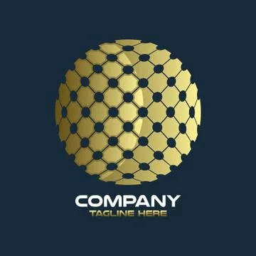 Modern global planet technology logo. Vector illustration. Stock Illustration