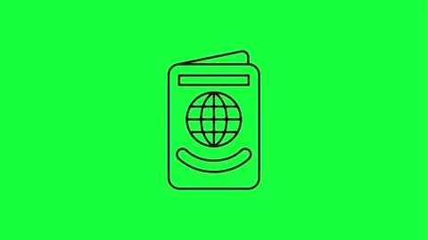 Modern global technology symbol on green background for business presentations Stock Footage 331506224