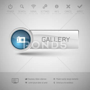 Modern Glossy Button Ilustraciones de archivo