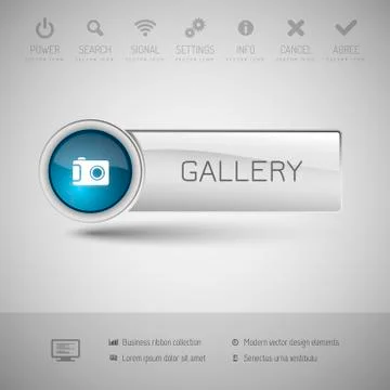 Modern Glossy Button Stock Illustration