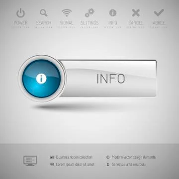 Modern Glossy Button Stock Illustration