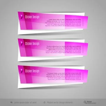 Modern Glossy Vector Banners Stock Illustration