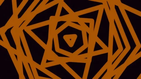 Modern glowing abstract geometric design pattern with dynamic orange lines Stock Footage 342159088