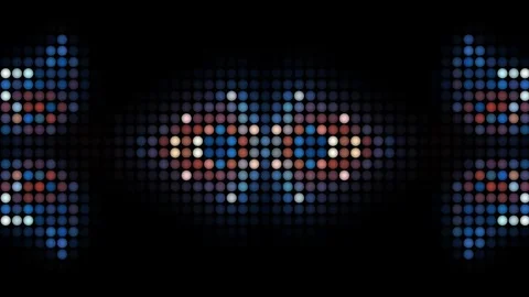 Modern glowing balls in black background. Animation of stylized many small d Stock Footage 246880289