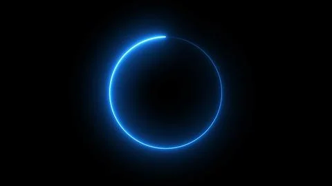 Modern glowing preloader and progress loading circle bar 3d render background Stock Illustration