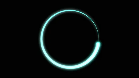 Modern glowing progress loading circle, neon process icon animation Stock Footage 239074003