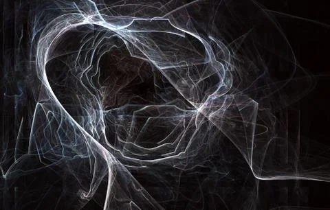 Modern glowing shape design. Energetic Light Tracks and effects. Stock Illustration
