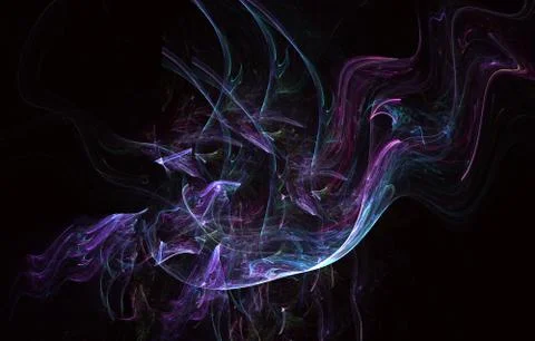 Modern glowing shape design. Energetic Light Tracks and effects. Stock-Illustration