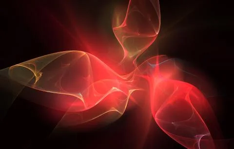Modern glowing shape design. Energetic Light Tracks and effects. Stock-Illustration