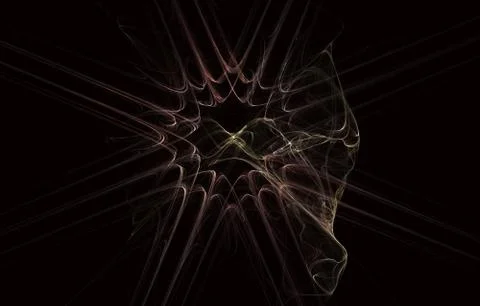 Modern glowing shape design. Energetic Light Tracks and effects. Stock Illustration