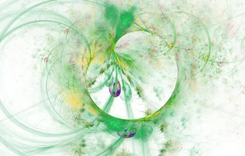 Modern glowing shape design. Energetic Light Tracks and effects. Stock-Illustration