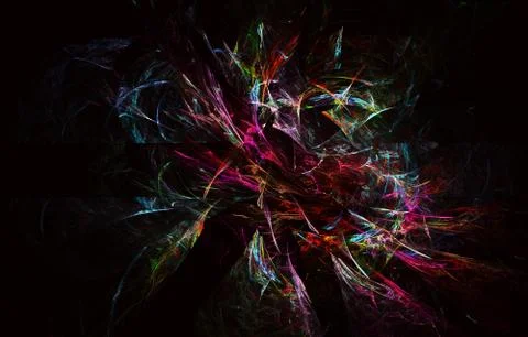 Modern glowing shape design. Energetic Light Tracks and effects. Illustration