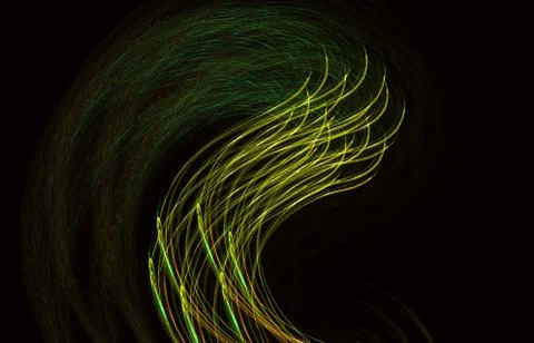 Modern glowing shape design. Energetic Light Tracks and effects. イラスト素材