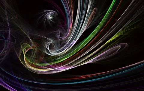 Modern glowing shape design. Energetic Light Tracks and effects. Иллюстрация