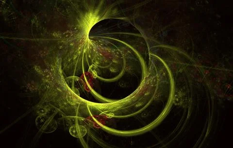 Modern glowing shape design. Energetic Light Tracks and effects. イラスト素材