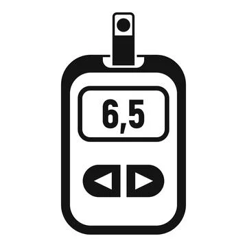 Modern glucometer icon, simple style Illustrazione stock