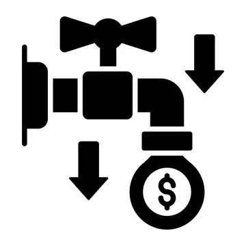 A modern glyph illustration of hotel elevator service Ilustración de archivo
