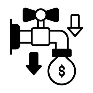 A modern glyph illustration of hotel elevator service Ilustración de archivo
