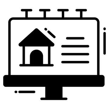 A modern glyph illustration of hotel elevator service Ilustración de archivo