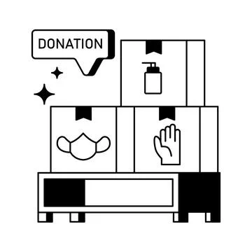 A modern glyph illustration of hotel elevator service Ilustración de archivo