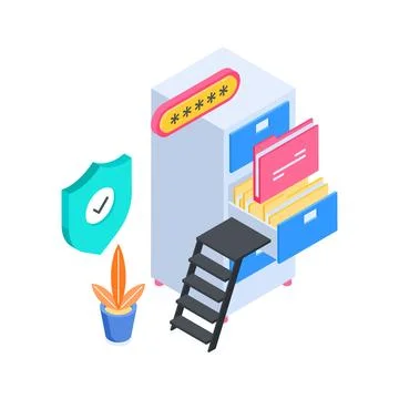 A modern glyph illustration of hotel elevator service Ilustración de archivo