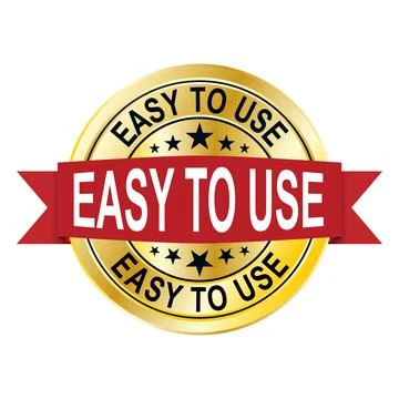 Modern gold easy to use vector eps10 badge sign Stock Illustration