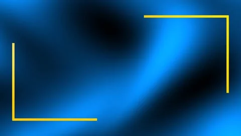 Modern Gold Geometric Frames on Wavy Blue Abstract Motion Background Loop. Stock Footage 340030602
